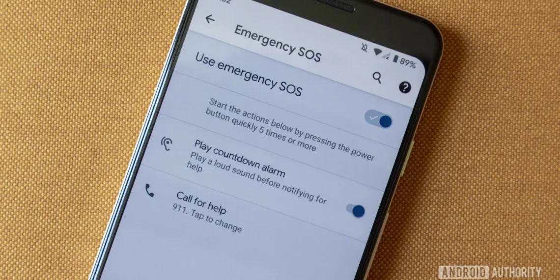 android 12 developer preview 1 emergency sos